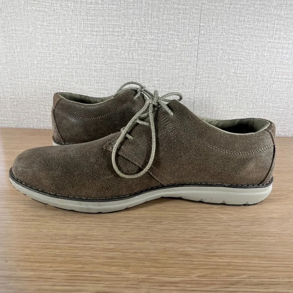 Timberland Mens A14ES Distressed Suede Oxford Shoes Brown OrthoLite Size 12